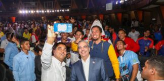 Presidente Abinader y ministro Kelvin Cruz inauguran Juegos Universitarios