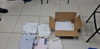 INTERVIENEN VARIAS PRENDAS DE VESTIR IMPREGNADAS DE PRESUNTA COCAÍNA CON DESTINO A BÉLGICA.